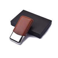 Cigar Box - Three Cigar Thermostatic humidifier Portable Cigarette case Good Sealing (Color : Brown)