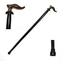 Nautical World Handmade Wooden Folding Walking Stick - Handcrafted Walking Cane with Elephant Style Solid Brass Handle, Affordable Gift Decorative Walking Cane Fashion Statement for Men/Women/Seniors