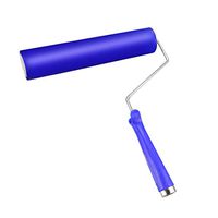 uxcell Sticky Roller Polyethylene Dust Removal Hair Lint Cleaner Remover with Roller Frame Aluminum Handle J-Roller, 10-Inch, for LCD PCB Workshop