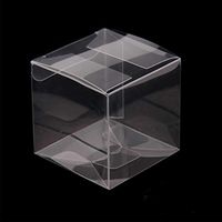 10 Pcs Clear PVC Boxes Reusable Transparent Box Packaging Container Box Plastic Box for Craft Candy Packaging Wedding Party Favor Boxes Merchandise Grocery DIY Gift 3.5x3.5x3.5in (9x9x9cm)