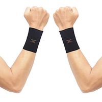 Thx4COPPER Compression Wrist Sleeve-Copper Infused Wrist Support for Men &Women-Improve Circulation and Recovery(1 Pair)