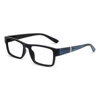OCCI CHIARI Reading Glasses for Men Acetate Fashion Rectangular lightweight(Black/Blue,+1.50)