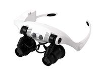 SZPZC Magnifying Tool Longan Head-mounted Glasses Magnifying Glass With LED Lights HD Binocular Lens 20 Times 10/15/25 Times HD High-power Binocular Magnifying Glass Collectible Identification microsc