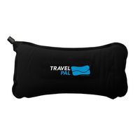 Travel Pal Self Inflating Lumbar Memory Foam Support Pillow Black (Lifetime Warranty)