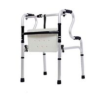 Rolling Walkers Walker Thick Aluminum Walker Collapsible Elderly Disabled Elderly Elderly Trolley (Color : Silver, Size : 524974CM)