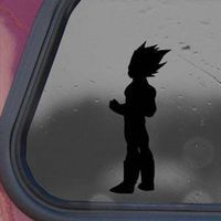 Dragonball Z Vegeta Standing Silhouette - Vinyl 5.5" tall (Color BLACK) decal laptop tablet skateboard car windows sticker