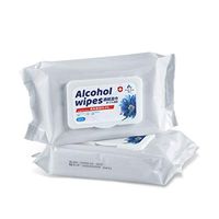 Alcohol Detergent Wipes (2 Pack,100Wipes), 75% Alcohol Hand Wet Wipes for All-Purpose Cleaning