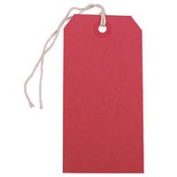 JAM PAPER Gift Tags with String - Medium - 4 3/4 x 2 3//8 - Red - Bulk 1000/Carton