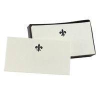 Homart Fleur de Lys Printed Handmade Paper Place Card, Set of 32