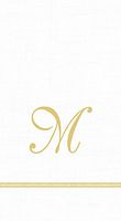 Entertaining with Caspari Monogram Initial M Paper Guest Napkins, Pack of 15