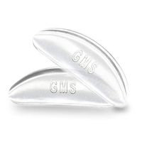 GMS Optical® 1.3mm Ultra-Thin Anti-Slip Adhesive Contoured Silicone Eyeglass Nose Pads with Super Sticky Backing for Glasses, Sunglasses, and Eye Wear - 10 Pair (Clear)