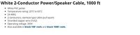 Jameco Valuepro CAR45W-1K-R 2 Conductor Power Speaker Cable, 24 AWG, 300V, 1000' L, White