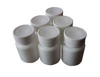 12PCS 100g/3.4oz White Empty Refillable Plastic Pill Container Box Bottles Case Storage Holder Dispenser Organizer with Screw Cap for Medicine Tablet Solid Powder Capsule Chemical Vitamin