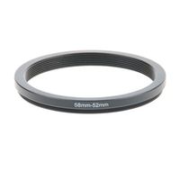 SLLEA 58-52mm Step-Down Metal Adapter Ring / 58mm Lens to 52 mm Accessory