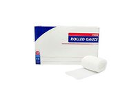 Rolled Gauze 4" x 5 yds. Case of 96 Gauze Rolls for General Wound Care. Sterile 2-ply Gauze. 100% Woven Cotton, Latex-Free. Soft and Absorbent.