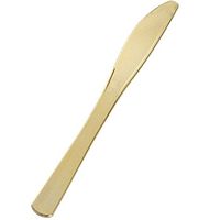 Gold Disposable Heavyweight Plastic Knife, 8", Gold Pack of 25