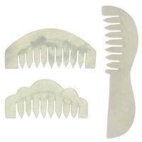 SUPVOX 3Pcs Stone Therapy Massage Hair Comb Gua Sha Scraping Tools Guasha Board for Spa Acupuncture Scalp Meridian Health Massage