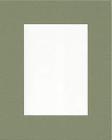 Pack of 5 12x16 Moss Green Picture Mats with White Core, for 8x12 Pictures
