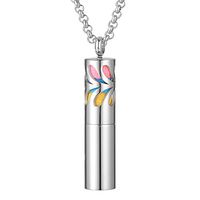 Vocheng Diffuser Necklace Essential Oil Container Pendant Necklace 316L Stainless Steel Aromatherapy Locket Jewelry Whistle Necklace Men/Women Gift (Silver Style R)