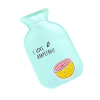 Kanngest Hot Water Bottle PVC Container Grapefruit Printed Built-in Warm Sponge for Comfortable Touch Therapy Heating Pad Warming Pain Relief