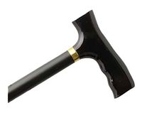 Adjustable Travel Folding Cane With Fritz Handle - Black