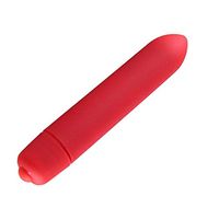 LuJoe Ten Frequency Vibrantion Scrub Small Bullet 7Th Battery Mute Jumping Egg Waterproof Powerful Massager (Red)