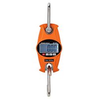 LCD Electronic Balance Digital Fishing Hook Hanging Scale 660 Pound/300Kg,2 AAA Batteries Included (Aluminium Alloy Shell,Red)