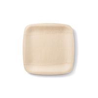 bambu, Veneerware Disposable Bamboo Square Plates, 100% Biodegradable Flat Tableware - 11", Pack of 25
