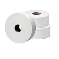 Highmark 2-Ply Jumbo Tissue Rolls, 9" Diameter, Bright White, 1,000' Per Roll, Case of 12 Rolls