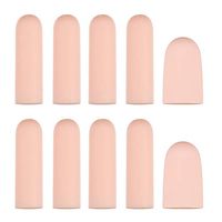 SUPVOX 10pcs Gel Finger Cots Silicone Finger Cover Finger Protector Support for Trigger Finger and More