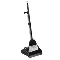 Genuine Joe GJO02407 Plastic Lobby Dust Pan Combo Kit, Black