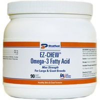 EZ-CHEW Omega-3 Fatty Acid - Max Strength Soft Chews [Large & Giant Breeds], 90 Count