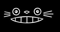 Totoro Big Smiles from Studio Ghibli Anime Vinyl Stickers Symbol 8" Decorative DIE Cut Decal for Cars Tablets LAPTOPS Skateboard - White