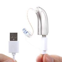 TKING Rechargeable Hearing Amplifier for Adults, Invisible Behind The Ear BTE, Digital Noise Reduction Feedback Cancelling,Aid and Assist Hearing (Rechargeable - Left Ear)