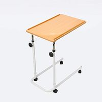 DNNAL Overbed Bedside Table, Medical Adjustable Nursing Bedside Table with Wheels for Hospital and Home Use