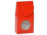 RED Gourmet Window BoxSMALL 3-1/2" x 1-3/4" x 6-1/2" (5 unit, 6 pack per unit.)