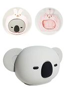 Crescendo & Co Hot or Cold Silicone Water Bottle with Fleece Cover, Cute 3D Koala + Soft Fleece Bunny Cover