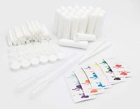 zison Nasal Inhaler Tubes - Kit Contains: 24 Empty Nasal Inhaler Tubes (with Wicks) in 12 Extra Wicks,36 Writable Stickers, 2 Mini Droppers and 1 Tweezers
