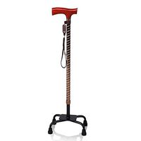 Health Walking Stick for Men/Women,Lightweight Walking Canes with Wooden Ergonomic Handle 10 Adjustable Height Elderly Mobility Non-Slip Cane for Fathers Mothers Gifts (Color : Black) 1221
