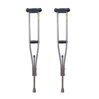Axillary Crutch Folding Crutches 10 Stops Adjustable Underarm Bariatric Heavy-Duty Height Lightweight Aluminum Medium Adult Drive Medical