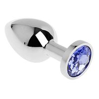 WENWING Stainless Steel Metal Crystal Round Smooth Amal Plug for Couples Shower Enema Six Toys Small Size