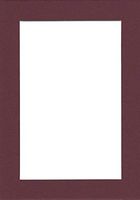 Pack of (5) 5x7 Acid Free White Core Picture Mats Cut for 4x6 Pictures in Maroon