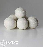 BAYSYX - XL Wool Dryer Balls (6 Pack) | Extra Large 7 cm (2.7") Diameter Pure New Zealand Wool Reusable Fabric Softener Balls | Save Money & Save The Planet | Good for Thousands of Loads of Laundry