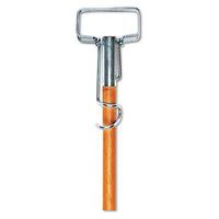 Spring Grip Metal Head Mop Handle for Most Mop Heads, 60" Wood Handle