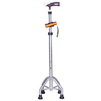 Aluminum Cane, Non-Slip Height Adjustable Safety Auxiliary Walker Multi-Function Four-Foot Travel Cane, Suitable for The Elderly Disabled