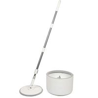 JTYX MOPS Magic Mop and Bucket Round Hand-Free Wash 360 Rotating Floor Mop with Microfiber Pad Home Cleaning Tool