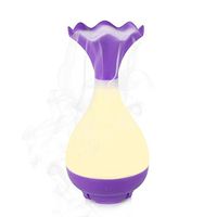 LAFEINA Unique Romantic Portable 95ml Magic Bottle USB Ultrasonic Aromatherapy Humidifier Essential Oil Aroma Diffuser with LED Night Light (Purple)