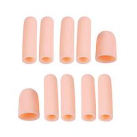 FOONEE Gel Finger Cots, 10 Pcs Gel Finger/Toe Protector Support, Nail Sleeves Protector, Finger Caps Silicone Finger Protectors Gel Sleeves Support for Trigger Finger Hand Eczema, Arthritis, Unisex