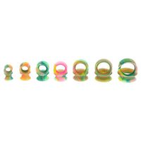 7 Pairs Mix Colors Flexible Silicone Ear Gauges Thin Soft Plug Flesh Tunnels For gift Womans Party Trendy Women Styling Design Beautiful | Color - Colors 6