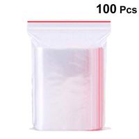 IMIKEYA 100pcs 5x7cm Sealing Bags Transparent Clear Zipper Resealable Poly Bags Dispenser Bag Storage Bags for Little Item Jewelry Food Snacks